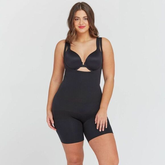 ASSETS by SPANX - ASSETS SPANX Bodysuit Shapewear Plus Ultra Firm Bl Black - Picture 1 of 4